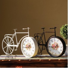 Ferforje Metal Masa ve Vitrin Saati Bisiklet Modeli